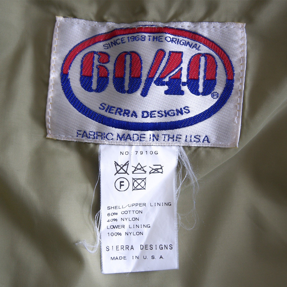 Sierra Designs USA Made 60/40 Mountain Parka Green Size M