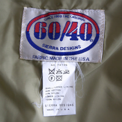 Sierra Designs USA Made 60/40 Mountain Parka Green Size M