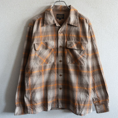 PENDLETON Open Collar Cotton Ombre Shirt Size M