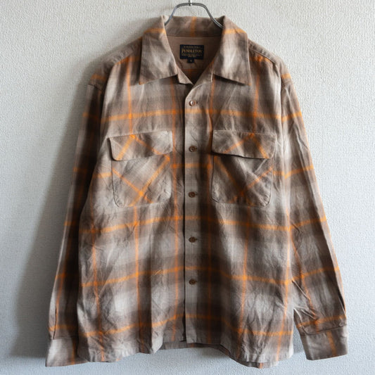 PENDLETON Open Collar Cotton Ombre Shirt Size M