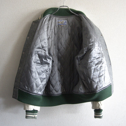 WHITESVILLE Full-Deco Leather Sleeve Varsity Jacket Size 42