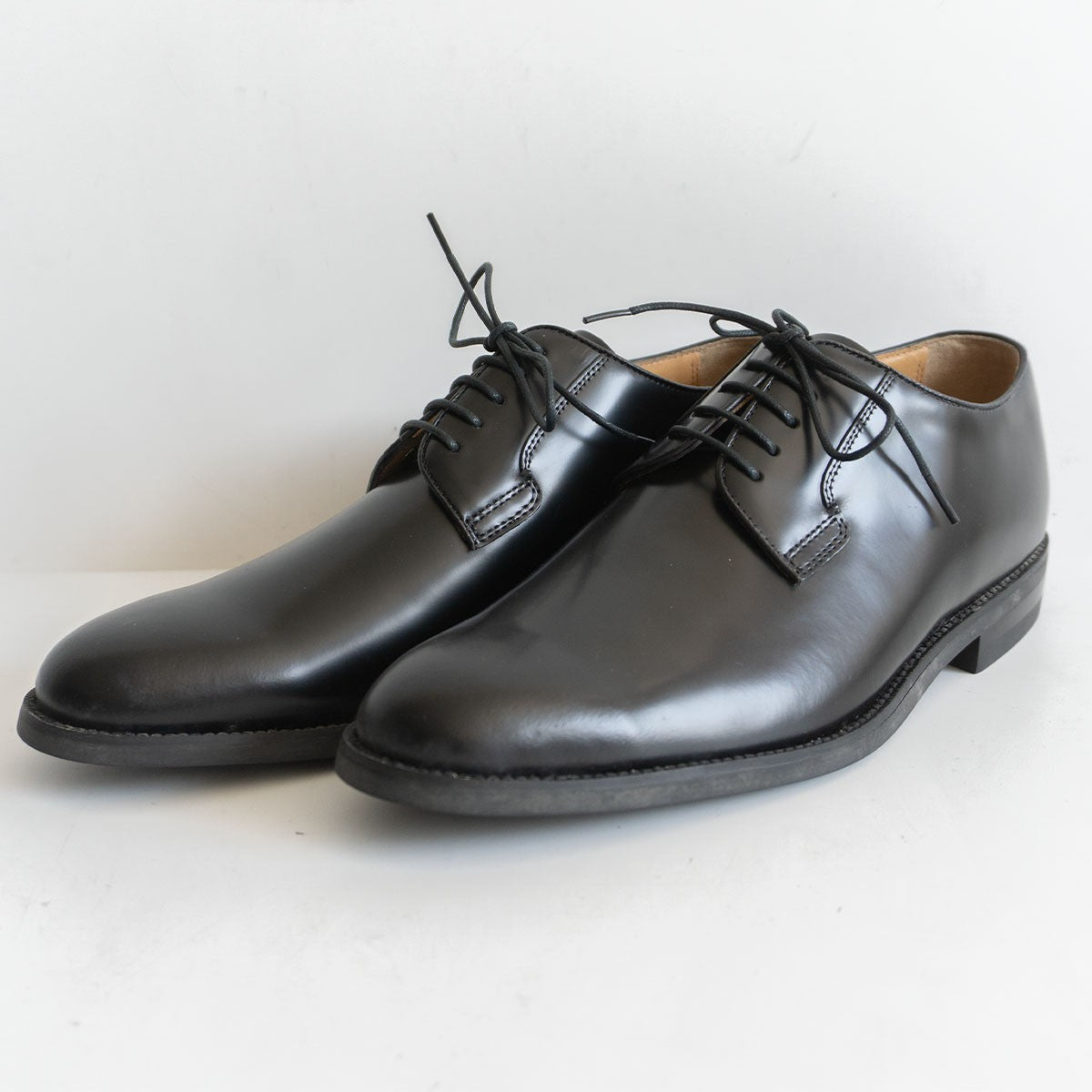 REGAL Plain Toe Leather Shoes Black Size 8.5