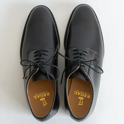 REGAL Plain Toe Leather Shoes Black Size 8.5