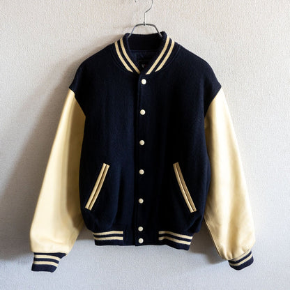 VAN JAC Wool Leather Varsity Jacket Patch Size M