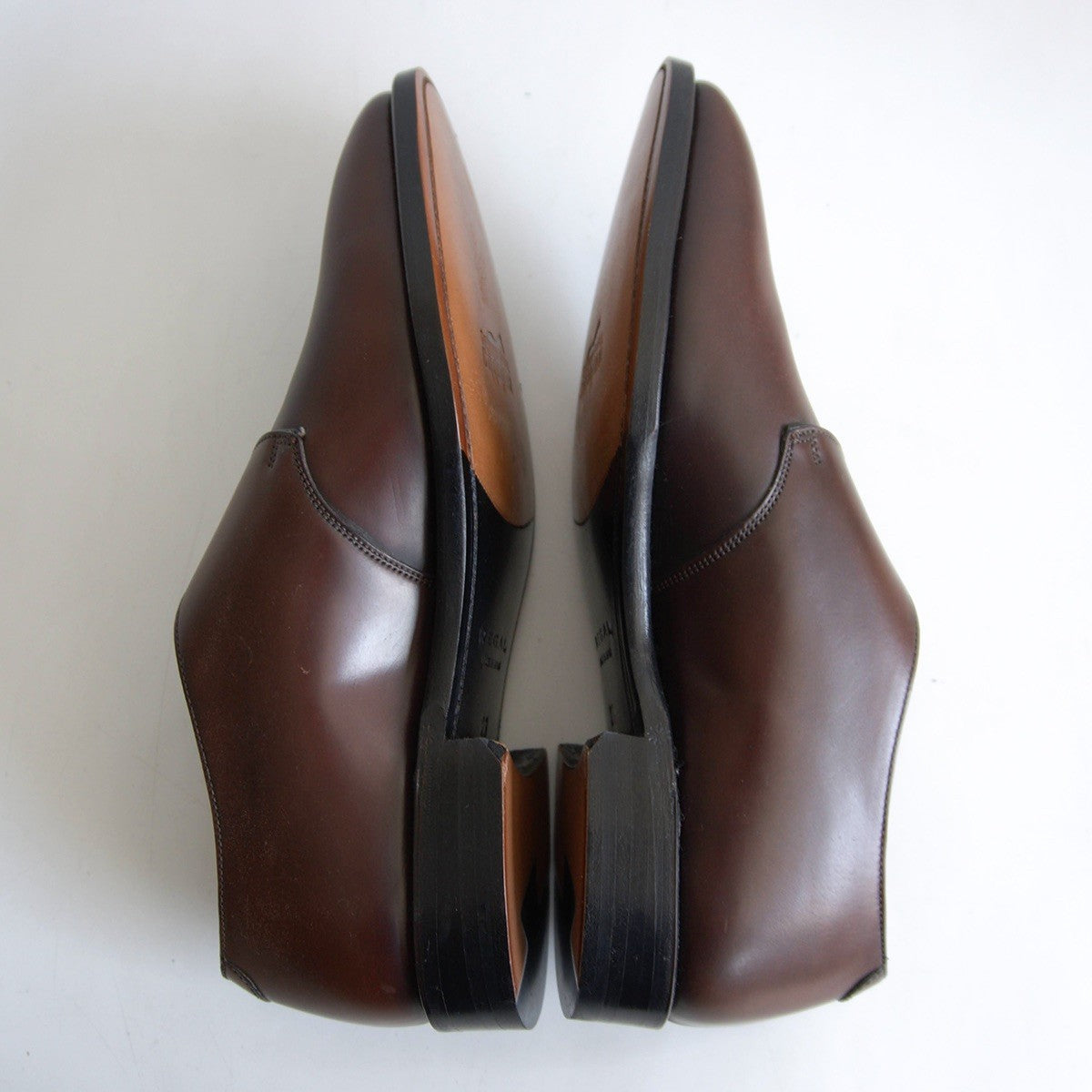 REGAL Cordovan Monk Strap Leather Shoes Size 8