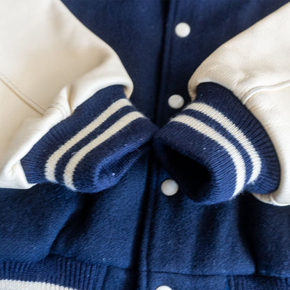 VAN JAC Wool Leather Varsity Jacket Patch Size M