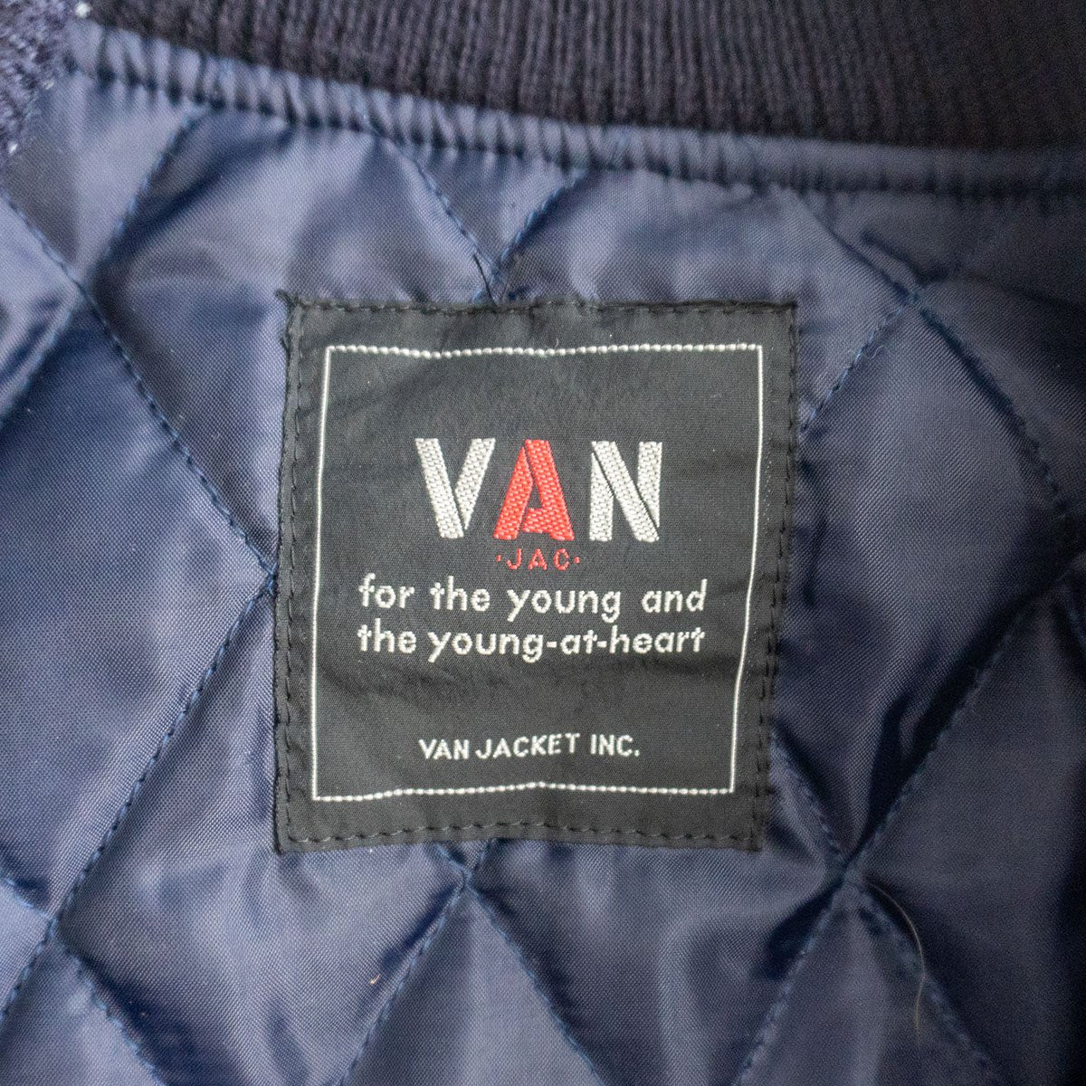 VAN JAC Wool Leather Varsity Jacket Patch Size M