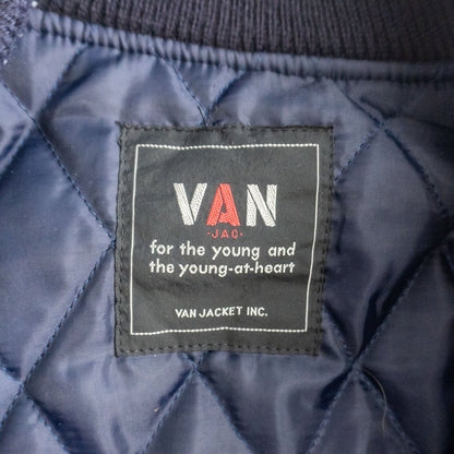 VAN JAC Wool Leather Varsity Jacket Patch Size M