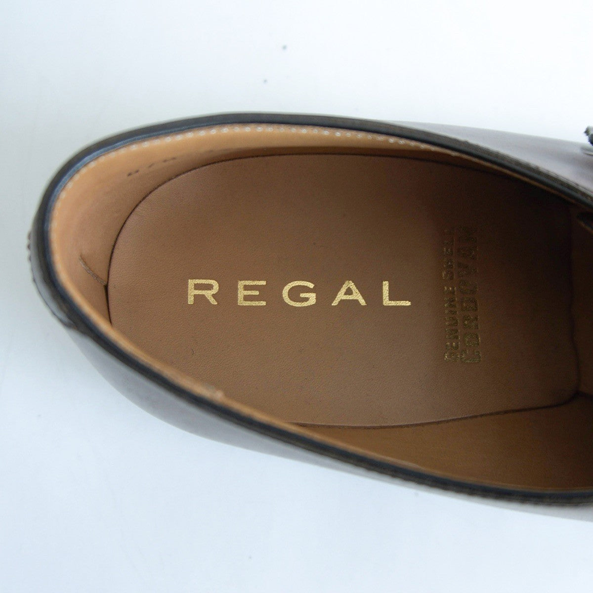 REGAL Cordovan Monk Strap Leather Shoes Size 8