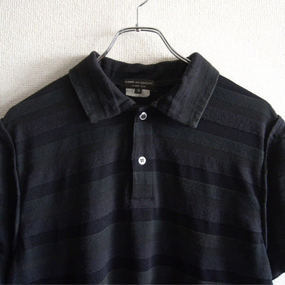 COMME des GARCONS HOMME 00s Sheer Stripe Polo Size M