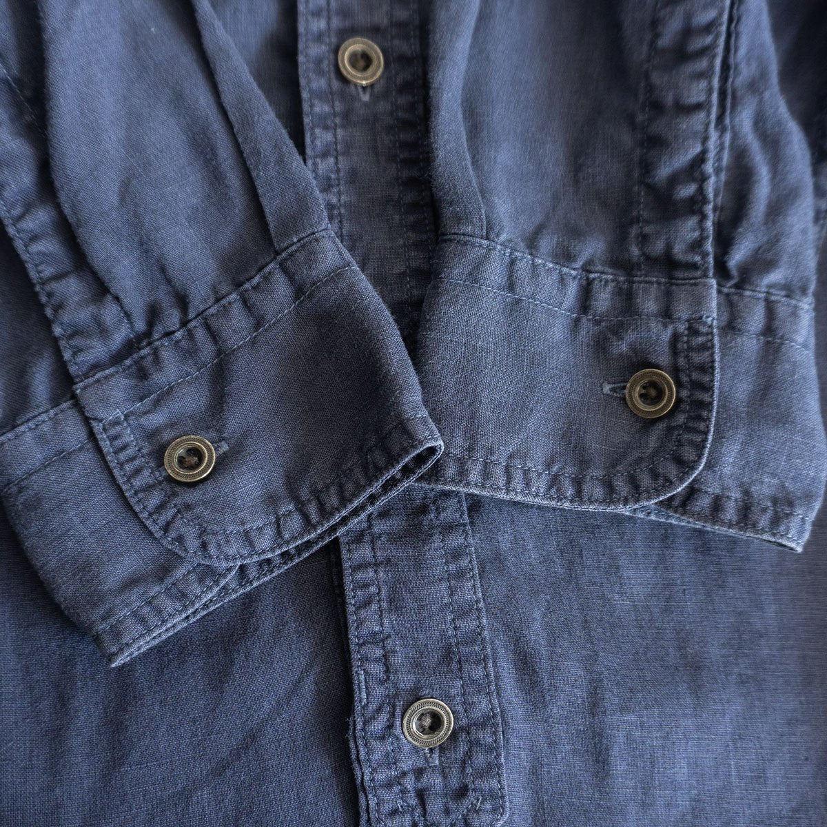 NIGEL CABOURN Linen Work Shirt Size L