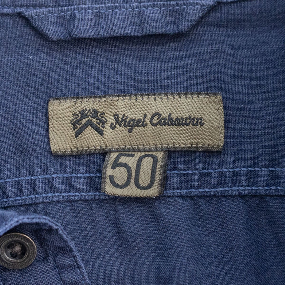 NIGEL CABOURN Linen Work Shirt Size L