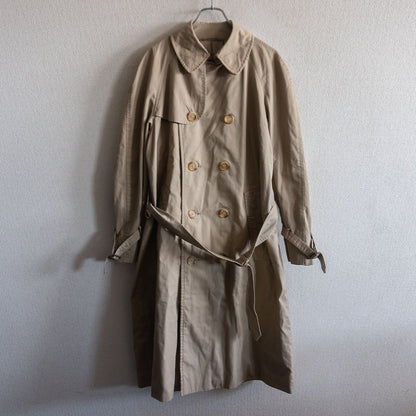 GRENFELL 80s Cotton Twill Trench Coat Beige Size 36