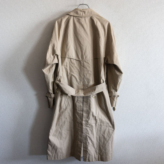 GRENFELL 80s Cotton Twill Trench Coat Beige Size 36