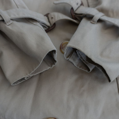 GRENFELL 80s Cotton Twill Trench Coat Beige Size 36