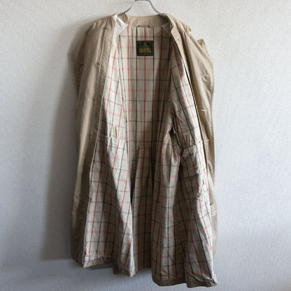 GRENFELL 80s Cotton Twill Trench Coat Beige Size 36