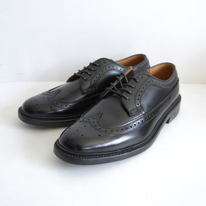 REGAL Wingtip Leather Shoes Black Made in Japan Size 25.5EE