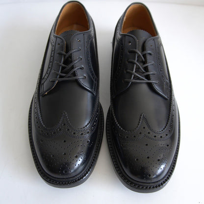 REGAL Wingtip Leather Shoes Black Made in Japan Size 25.5EE