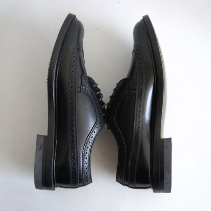 REGAL Wingtip Leather Shoes Black Made in Japan Size 25.5EE