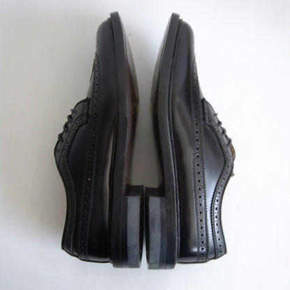 REGAL Wingtip Leather Shoes Black Made in Japan Size 25.5EE