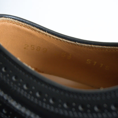 REGAL Wingtip Leather Shoes Black Made in Japan Size 25.5EE