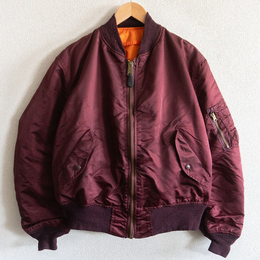 ALPHA INDUSTRIES 90s USA Made MA-1 Nylon Flight Size L