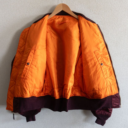 ALPHA INDUSTRIES 90s USA Made MA-1 Nylon Flight Size L