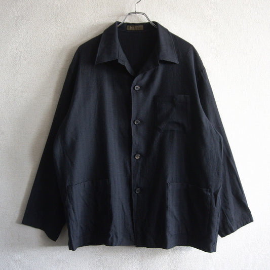 Y's for men Archive Wool Rayon Herringbone Shirt Size XL