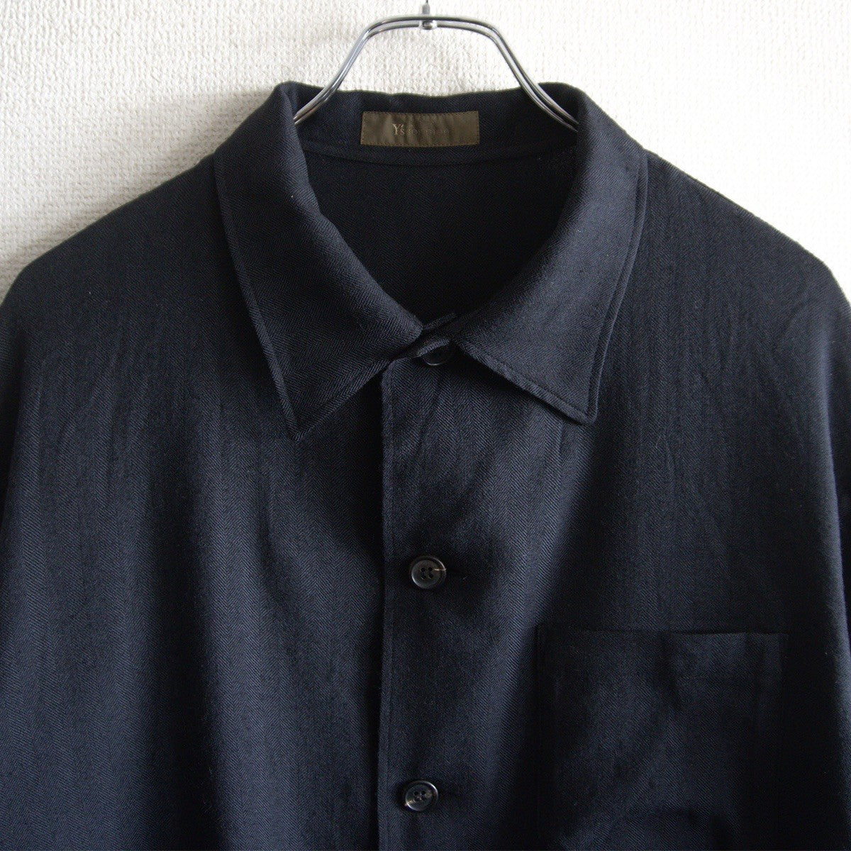 Y's for men Archive Wool Rayon Herringbone Shirt Size XL