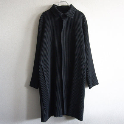 HOMME PLISSE ISSEY MIYAKE Pleated Coat Black Size L