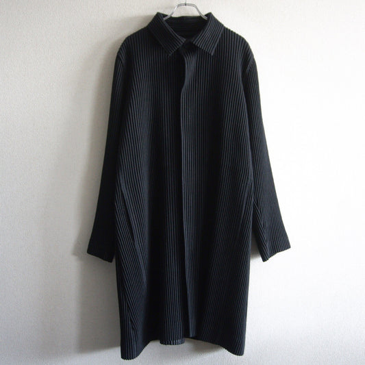 HOMME PLISSE ISSEY MIYAKE Pleated Coat Black Size L