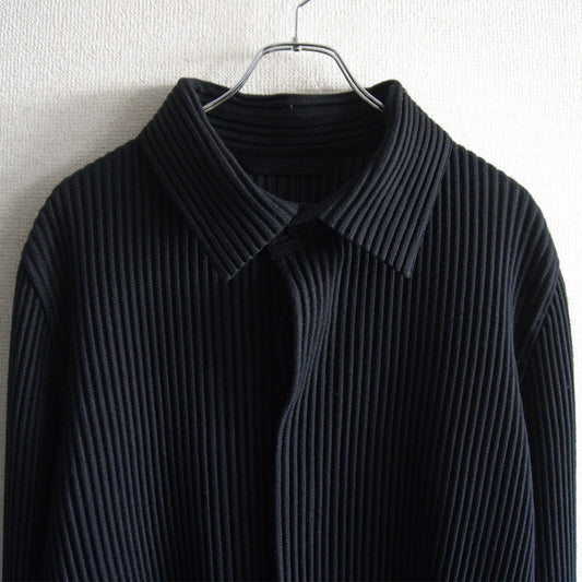HOMME PLISSE ISSEY MIYAKE Pleated Coat Black Size L