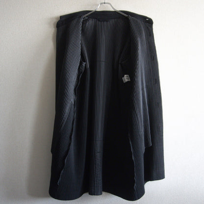 HOMME PLISSE ISSEY MIYAKE Pleated Coat Black Size L