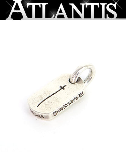 CHROME HEARTS RS Cross Tiny Dog Tag Pendant SV925 Silver
