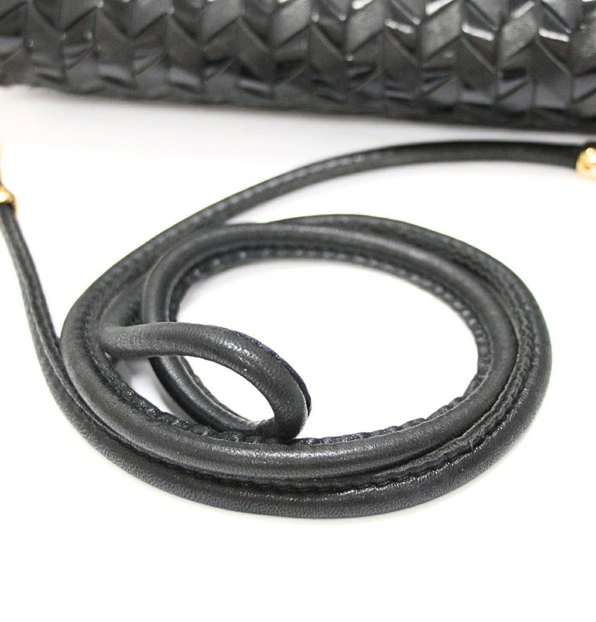 BALLY Black Leather Fringe Shoulder Bag