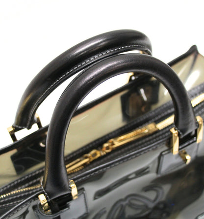 LOEWE Amazona 28 Clear Vinyl Bag Black