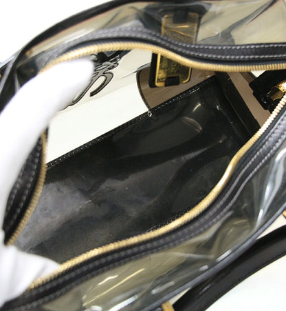 LOEWE Amazona 28 Clear Vinyl Bag Black