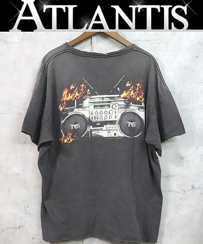 SAINT MICHAEL NAS SS Distressed T-Shirt Black Size S