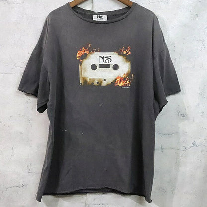 SAINT MICHAEL NAS SS Distressed T-Shirt Black Size S