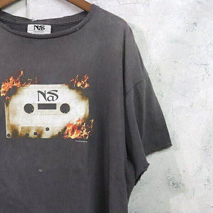 SAINT MICHAEL NAS SS Distressed T-Shirt Black Size S