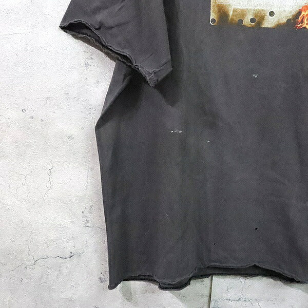 SAINT MICHAEL NAS SS Distressed T-Shirt Black Size S