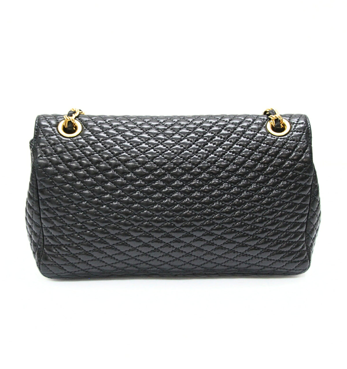 BALLY Quilted Double Flap Chain Bag Black