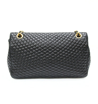 BALLY Quilted Double Flap Chain Bag Black