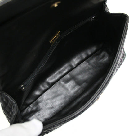 BALLY Quilted Double Flap Chain Bag Black