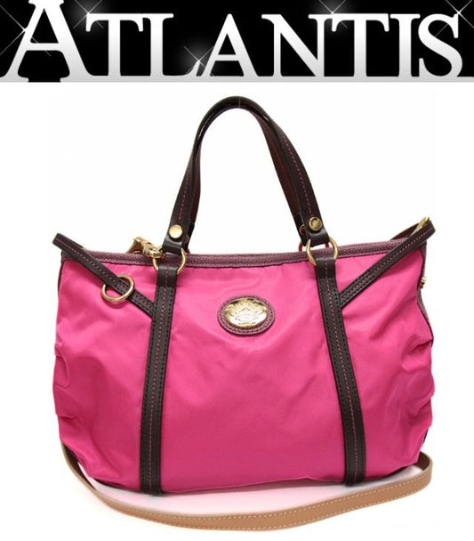 Orobianco Pink Nylon 2-Way Tote Bag