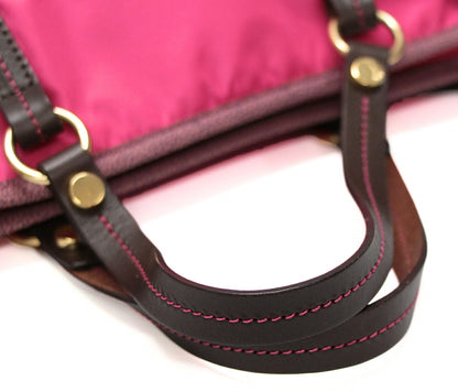 Orobianco Pink Nylon 2-Way Tote Bag