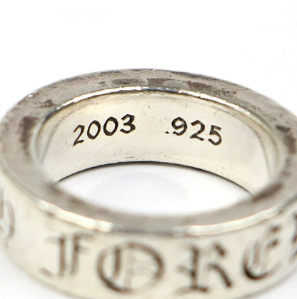 CHROME HEARTS 6mm Forever Spacer Ring Silver 925 Size JP 8