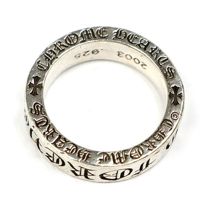 CHROME HEARTS 6mm Forever Spacer Ring Silver 925 Size JP 10