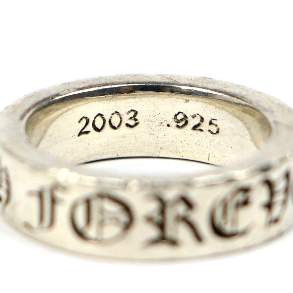 CHROME HEARTS 6mm Forever Spacer Ring Silver 925 Size JP 10