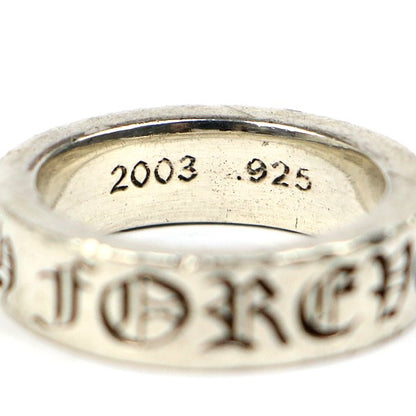 CHROME HEARTS 6mm Forever Spacer Ring Silver 925 Size JP 10